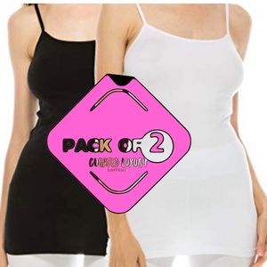 𝅺LONG Seamless Camisoles Adjustable Straps |2PACK